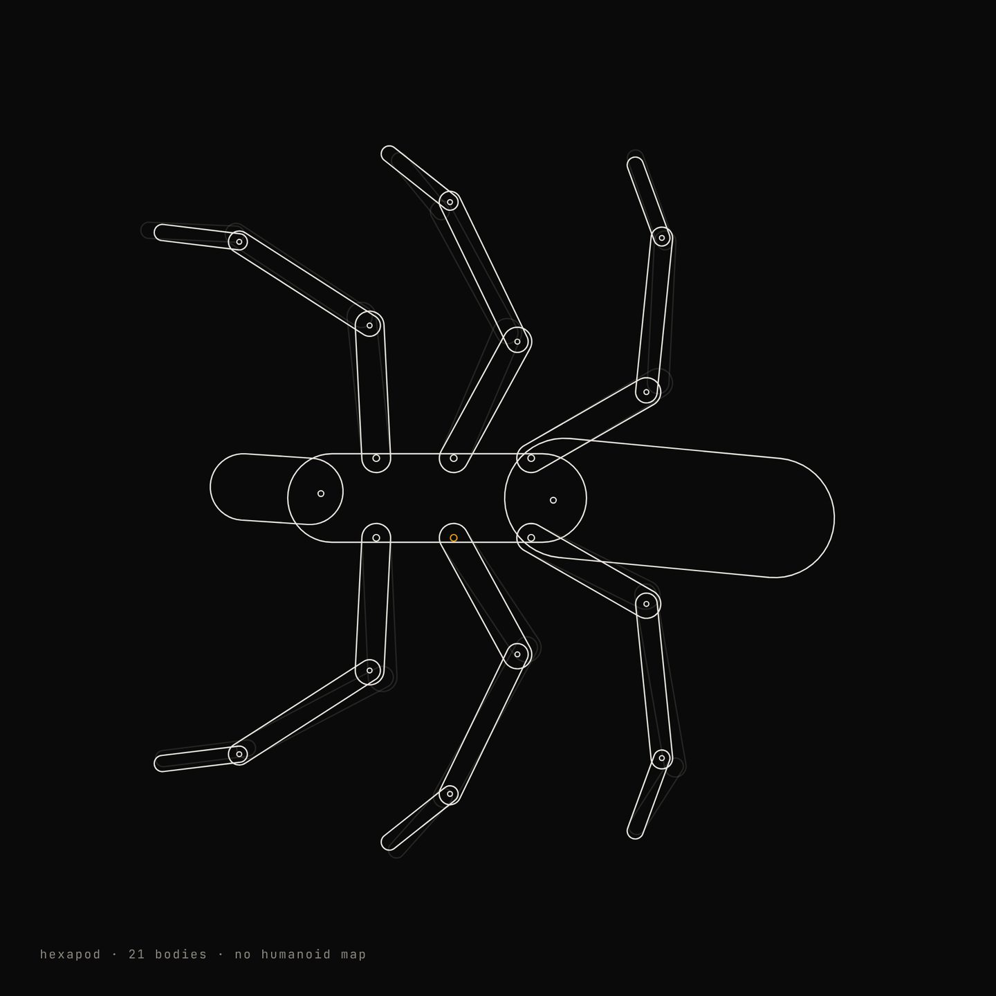 AutoRagdoll: hexapod (illustration)